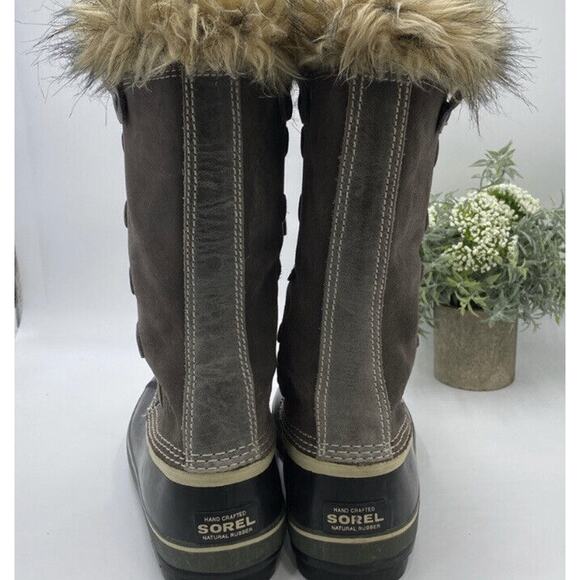 Sorel Women's Winter Joan Of Arctic Boots Grey Suede Faux fur Size 7 NL1540-051‎ - Picture 4 of 12